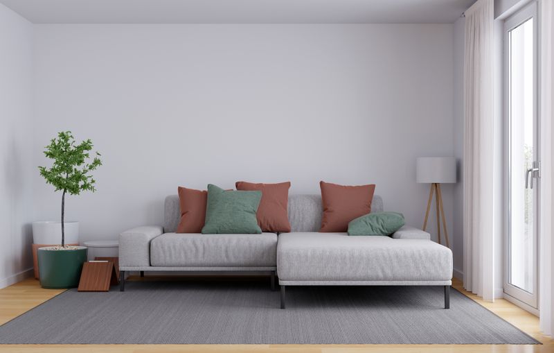 Corner sofa, grey fabric, photo 1